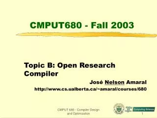 CMPUT680 - Fall 2003