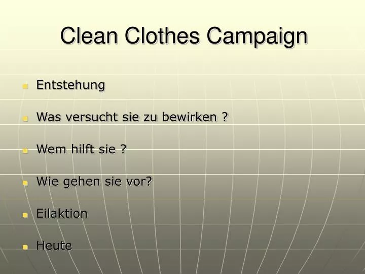 clean clothes campaign