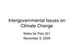 Intergovernmental Issues on Climate Change - slide 1