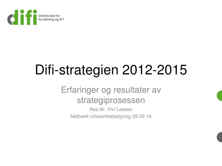 difi strategien 2012 2015
