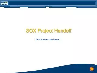 sox project handoff