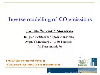 Inverse modelling of CO emissions