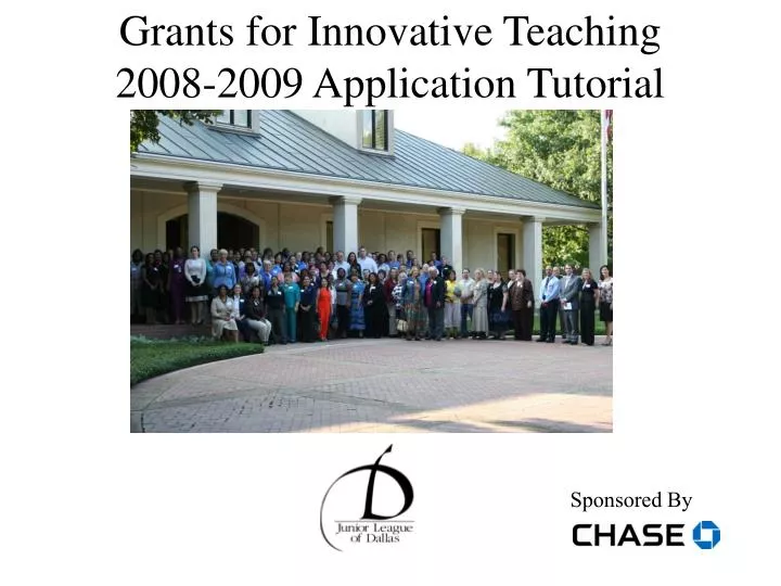 grants for innovative teaching 2008 2009 application tutorial