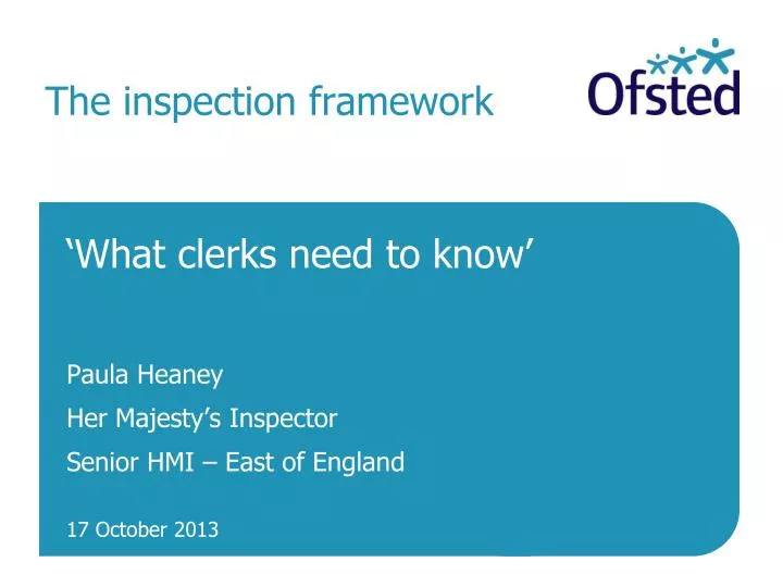 the inspection framework
