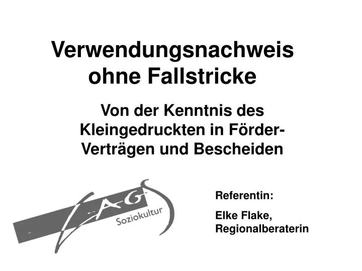 verwendungsnachweis ohne fallstricke