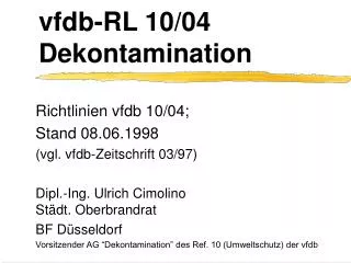vfdb-RL 10/04 Dekontamination