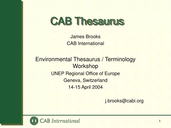 cab thesaurus