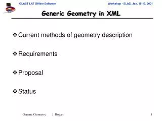 Generic Geometry in XML