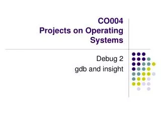 CO004 Projects on Operating Systems