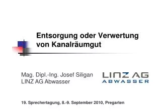 entsorgung oder verwertung von kanalr umgut