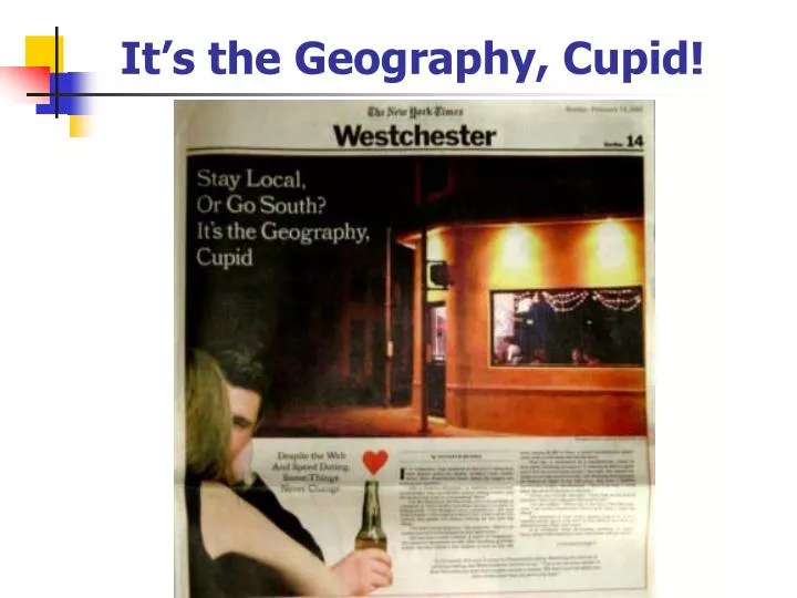 it s the geography cupid