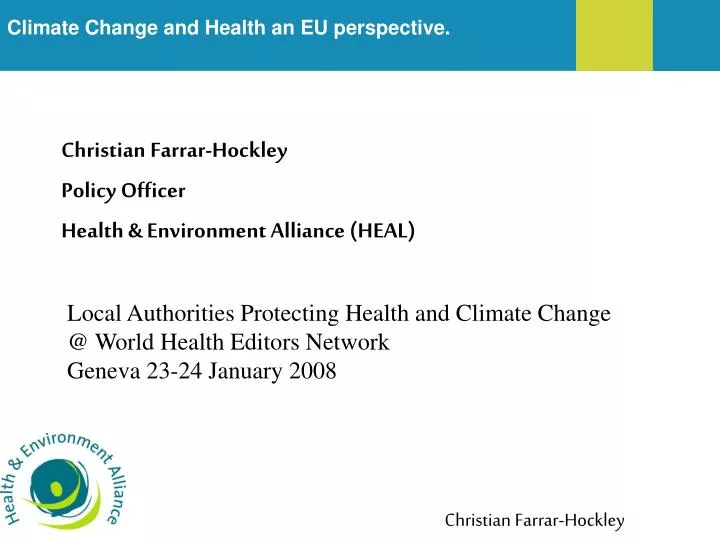 climate change and health an eu perspective