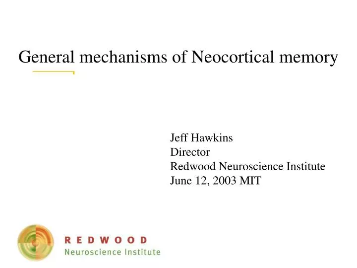 general mechanisms of neocortical memory