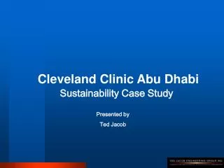 Cleveland Clinic Abu Dhabi Sustainability Case Study