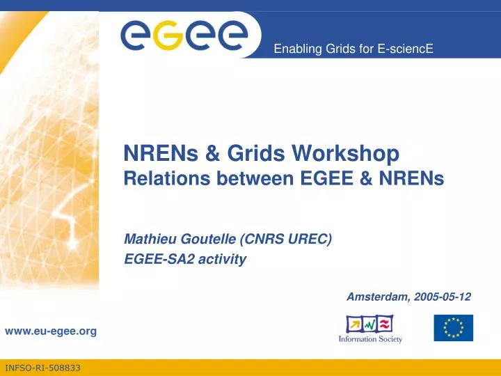 nrens grids workshop relations between egee nrens