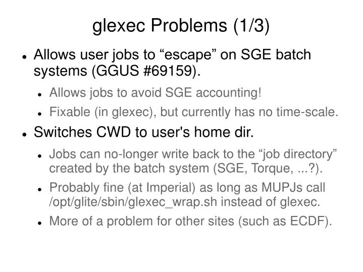 glexec problems 1 3