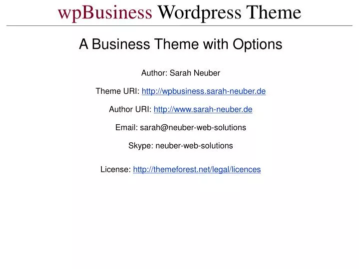 wpbusiness wordpress theme