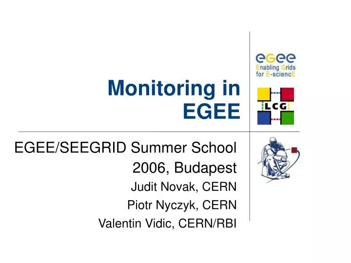 monitoring in egee