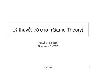 l thuy t tr ch i game theory