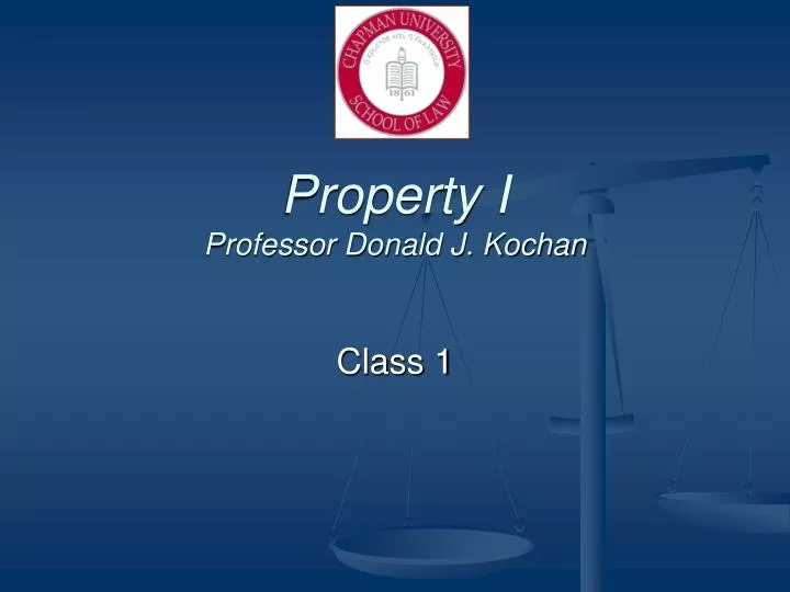 property i professor donald j kochan