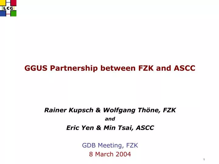 ggus partnership between fzk and ascc