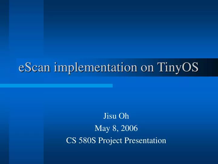 escan implementation on tinyos
