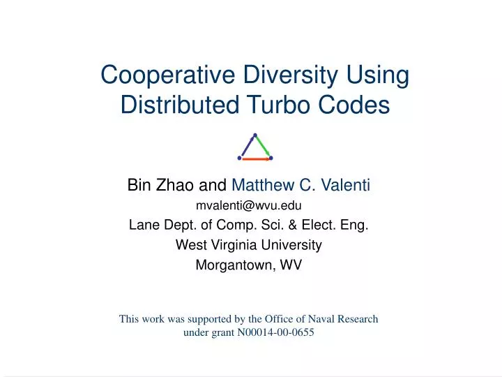cooperative diversity using distributed turbo codes