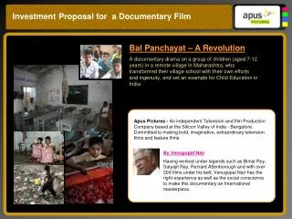 Investment Proposal for a Documentary Film