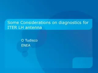 Some Considerations on diagnostics for ITER LH antenna