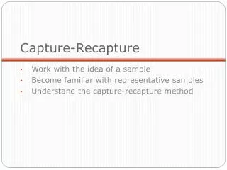 Capture-Recapture