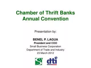 Chamber of Thrift Banks Annual Convention
