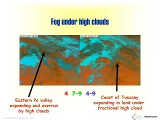 Fog under high clouds