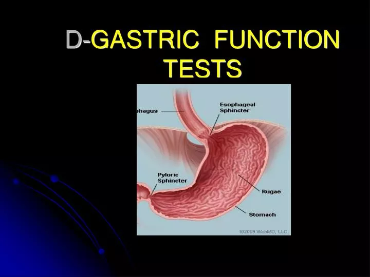 d gastric function tests