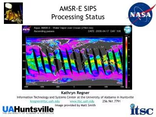 AMSR-E SIPS Processing Status