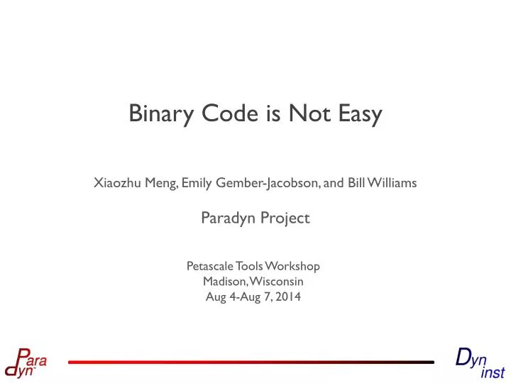 binary code is not easy