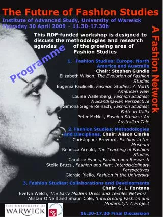 3. Fashion Studies: Collaborations and Developments Chair: G. L. Fontana