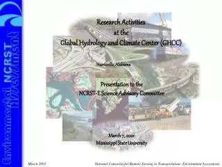 Research Activities at the Global Hydrology and Climate Center (GHCC)