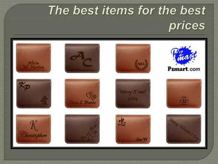 the best items for the best prices