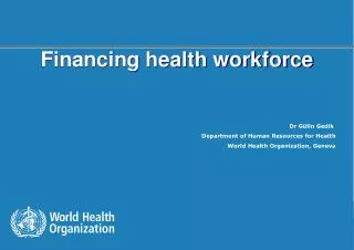 Financing health workforce