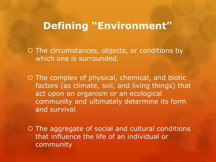 defining environment
