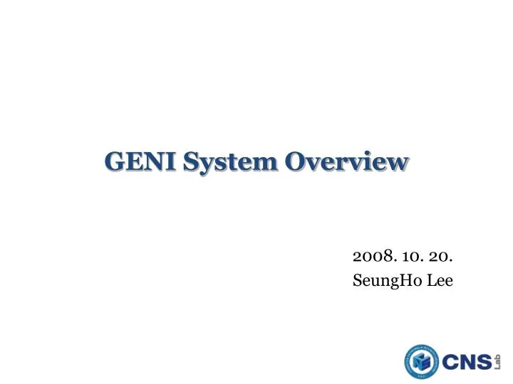 geni system overview