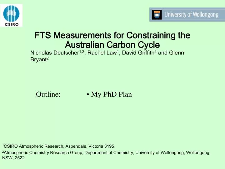 fts measurements for constraining the australian carbon cycle