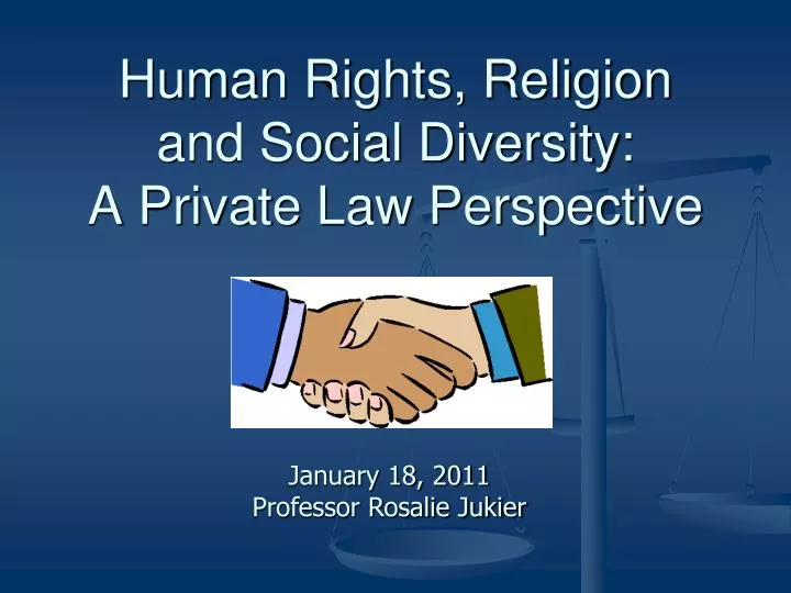 human rights religion and social diversity a private law perspective