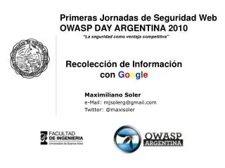 maximiliano soler e mail mjsolerg@gmail com twitter @maxisoler