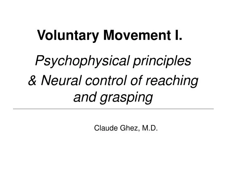 voluntary movement i