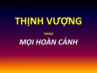th nh v ng trong m i ho n c nh