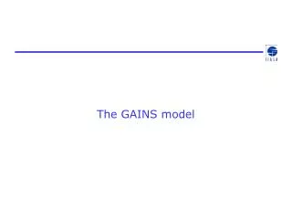 The GAINS model