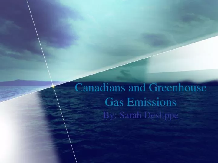canadians and greenhouse gas emissions