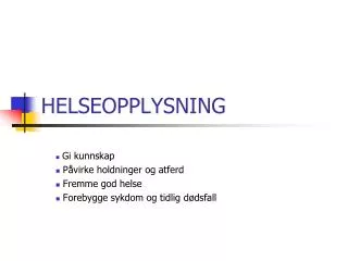 helseopplysning