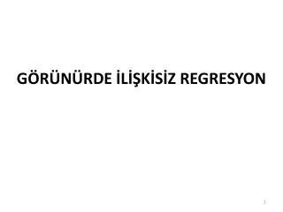 g r n rde l k s z regresyon